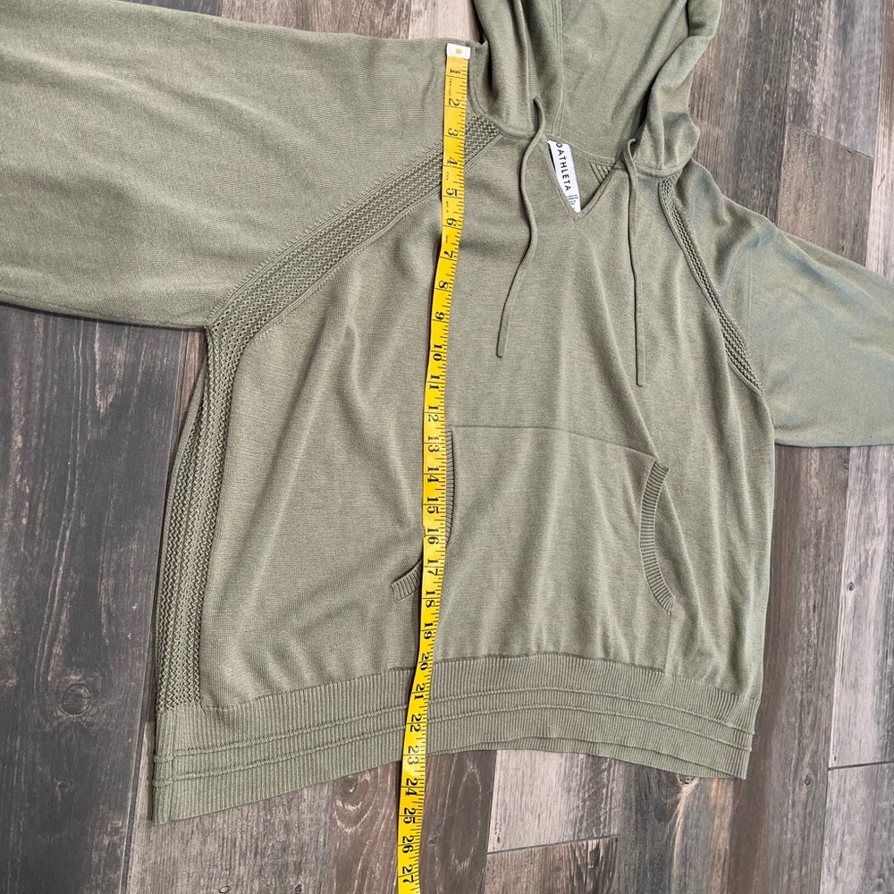Athleta Evergreen Hoodie Shadow Olive Sweater Oversized Size 2x - Picture 5 of 7